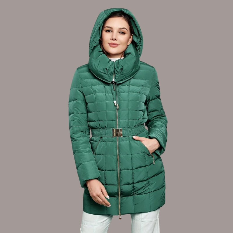 Parka Feminina Forrada com Capuz