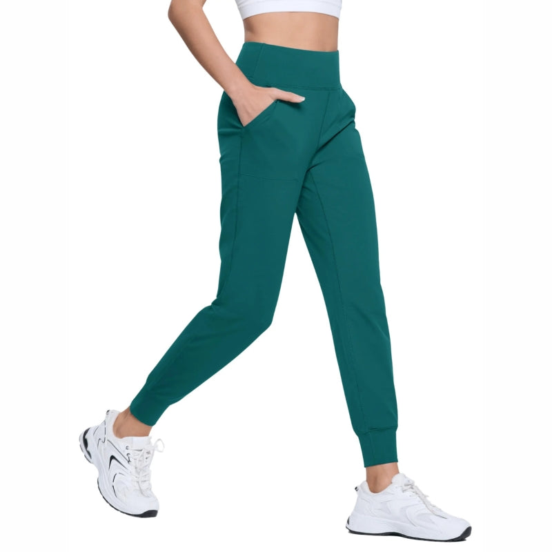 Pantalón femenino tipo jogger slim, cómodo y ligero para cualquier ocasión, verde.