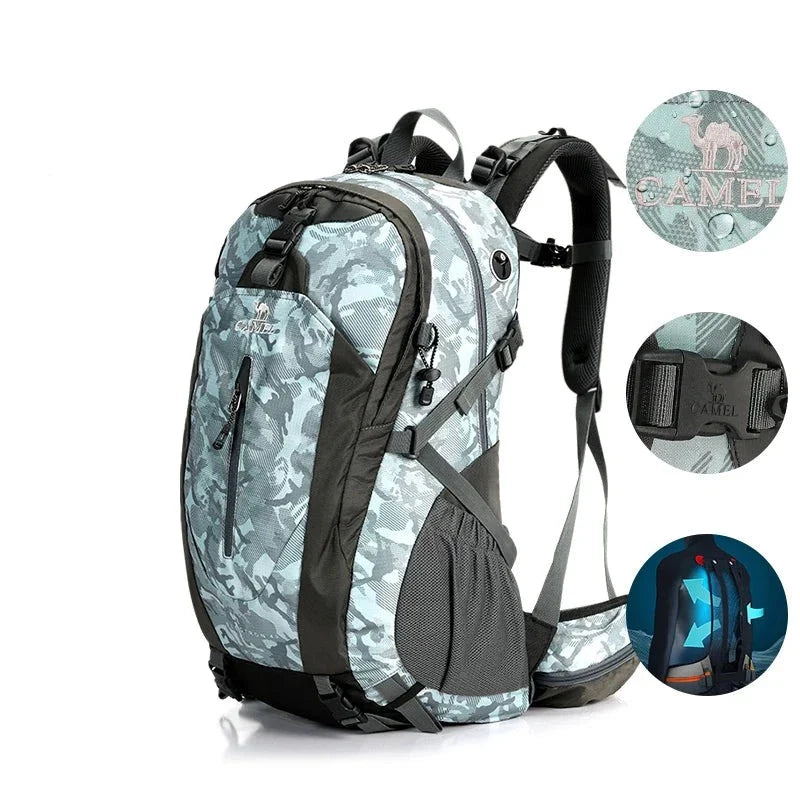 Mochila deportiva de gran capacidad 40L con funda impermeable