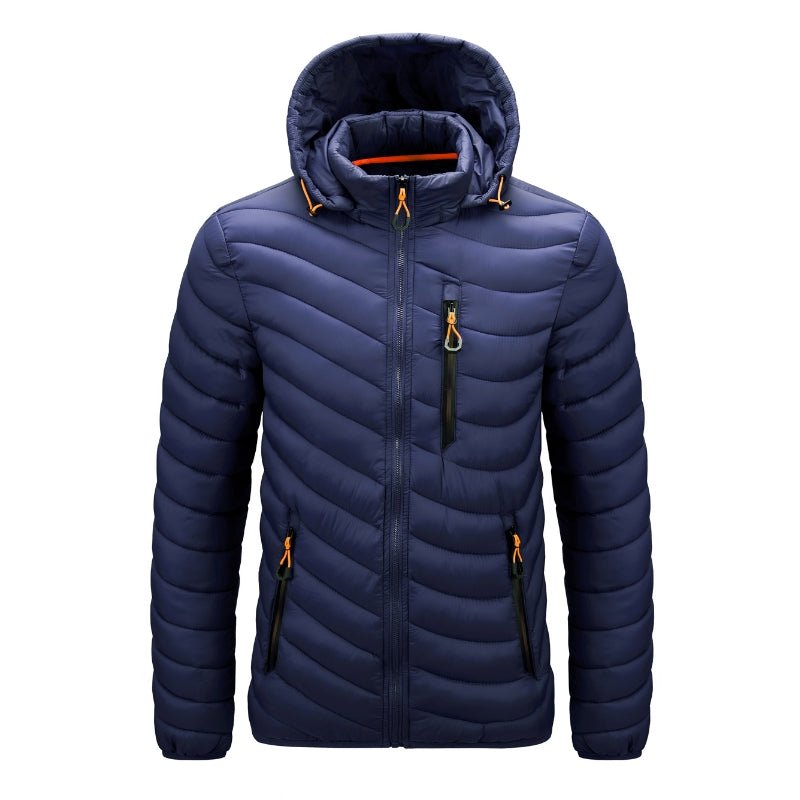 Chaqueta Matrix cortavientos elegante moderna y impermeable para hombre azul marino