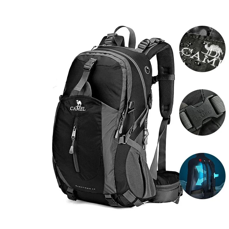 Mochila deportiva de gran capacidad 40L con funda impermeable