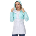 Parka Feminina Azul com branco