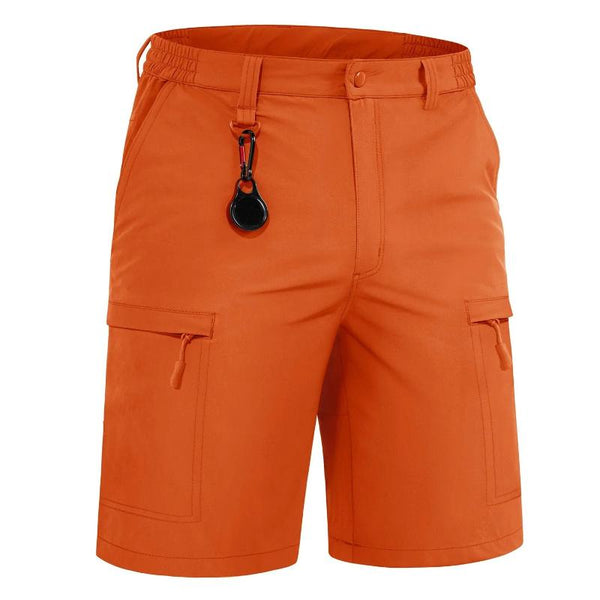 Pantalones cortos cómodos y ligeros para hombre. Fabricado en nailon y resistente al agua. Un producto cómodo y ligero en color naranja