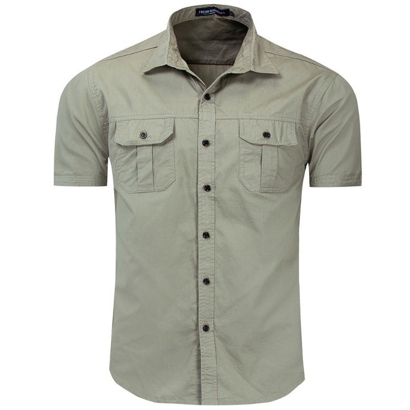 Camisa de manga corta para hombre, color verde