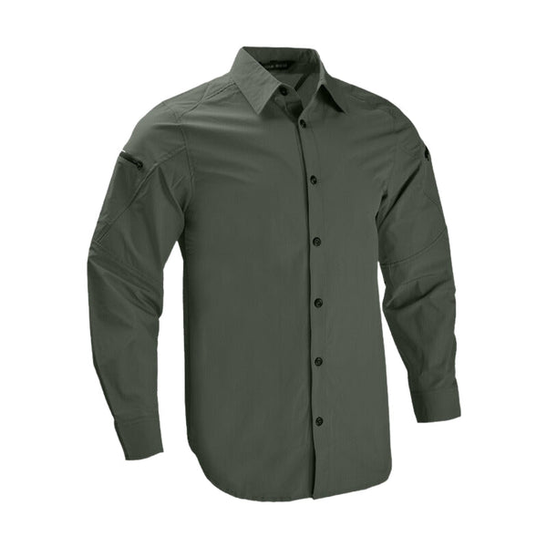 Camisa de manga larga para hombre transpirable y de secado rápido, color verde