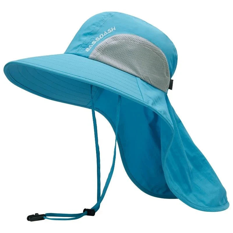 sombrero de mujer
con ala ancha y protección para el cuello con protección UPF 50+