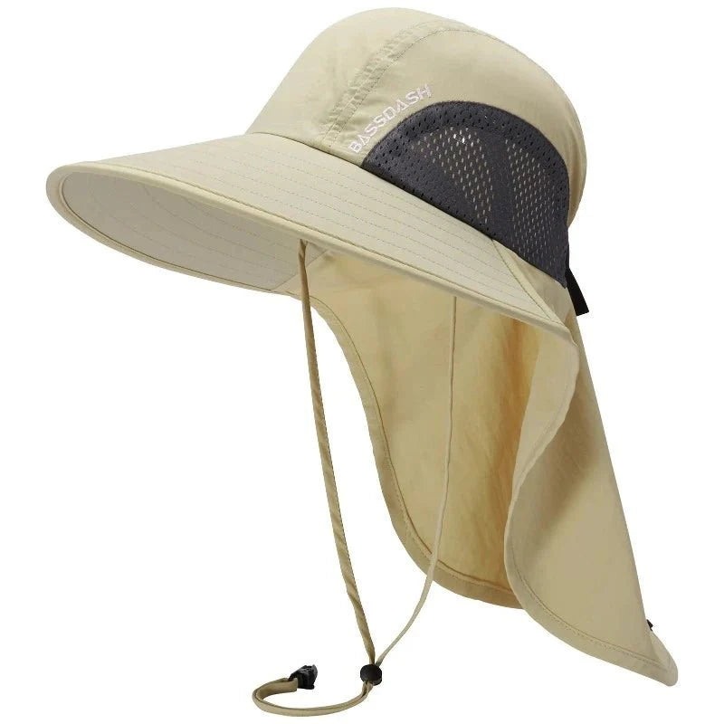 sombrero de mujer
con ala ancha y protección para el cuello con protección UPF 50+