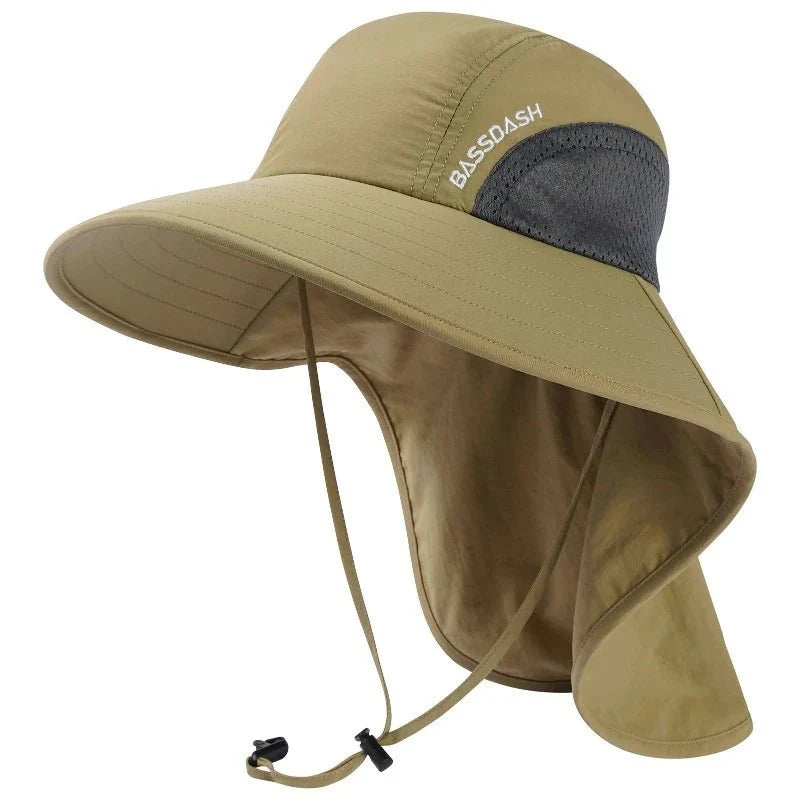 sombrero de mujer
con ala ancha y protección para el cuello con protección UPF 50+