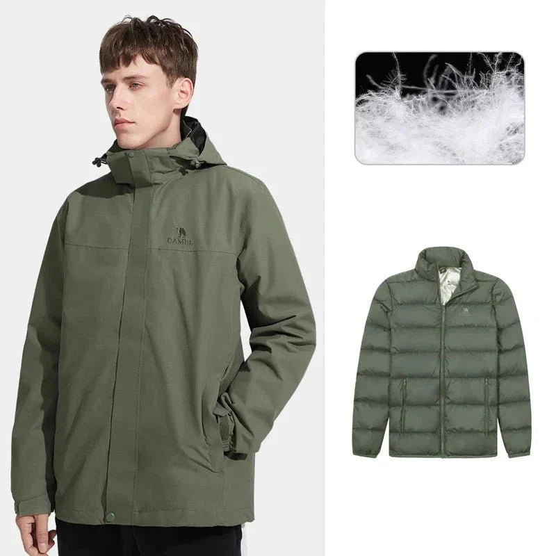 Chaqueta Dakota 30 en 1 cortavientos impermeable para hombre verde