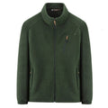 Chaqueta Fleece suave extremadamente cómoda y suave verde para hombre