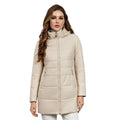 Chaqueta Flora cortavientos acolchada de lujo para mujer beige