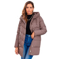 Chaqueta Jenny marrón de invierno lujosa cálida y cómoda para mujer