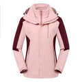 Chaqueta polar térmica cortavientos 3 en 1 para mujer rosa