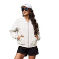 Chaqueta Lary bomber acolchada de mujer, ligera, suave y resistente al agua y al viento blanco