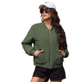 Chaqueta Lary bomber acolchada de mujer, ligera, suave y resistente al agua y al viento verde