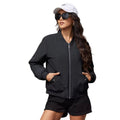 Chaqueta Lary bomber acolchada de mujer, ligera, suave y resistente al agua y al viento negra