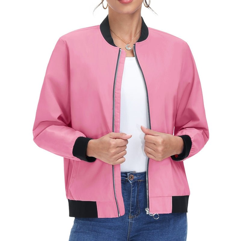 Chaqueta Libe fina deportiva casual para mujer rosa