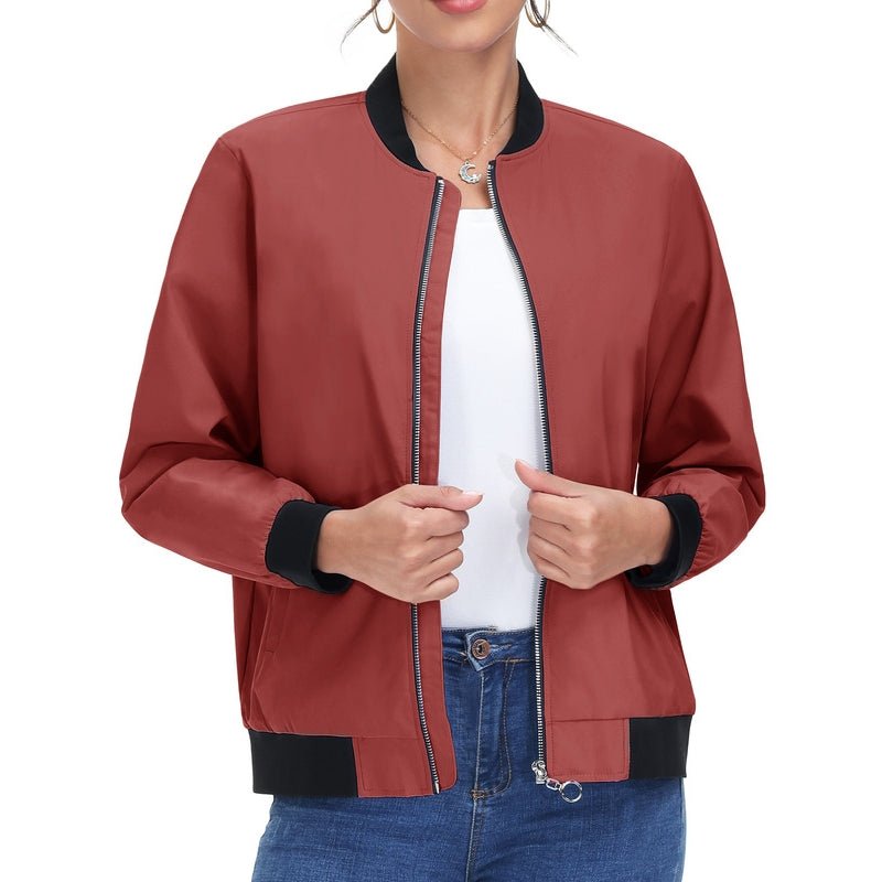 Chaqueta Libe fina deportiva casual roja para mujer