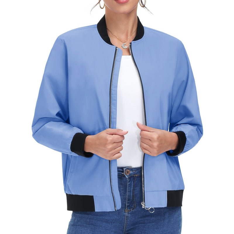 Chaqueta Libe fina deportiva casual para mujer azul