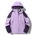 Chaqueta Livy 3 en 1 cómoda cortavientos de mujer purpura