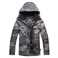 Chaqueta Look cortavientos de camuflaje con acolchado térmico para hombre impermeable caqui