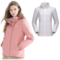 Chaqueta Mayla 3 en 1 cortavientos elegante moderna y impermeable para mujer rosa coralino