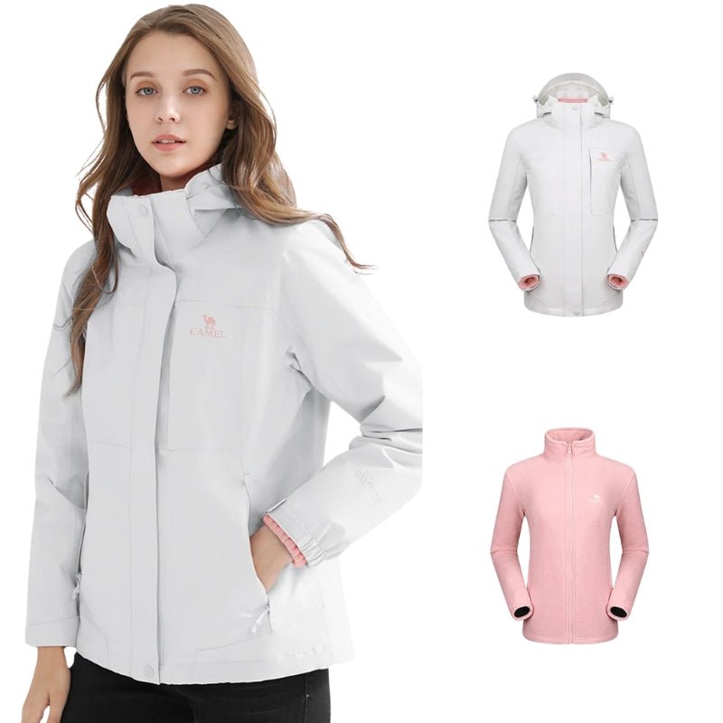 Chaqueta Merlin blanca cortavientos elegante moderna y impermeable para mujer