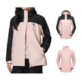 Chaqueta Merlin rosa/negra cortavientos elegante moderna y impermeable para mujer