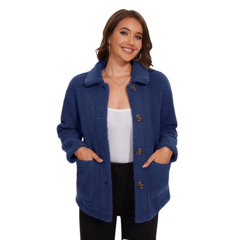 Chaqueta Nalu de terciopelo azul para mujer