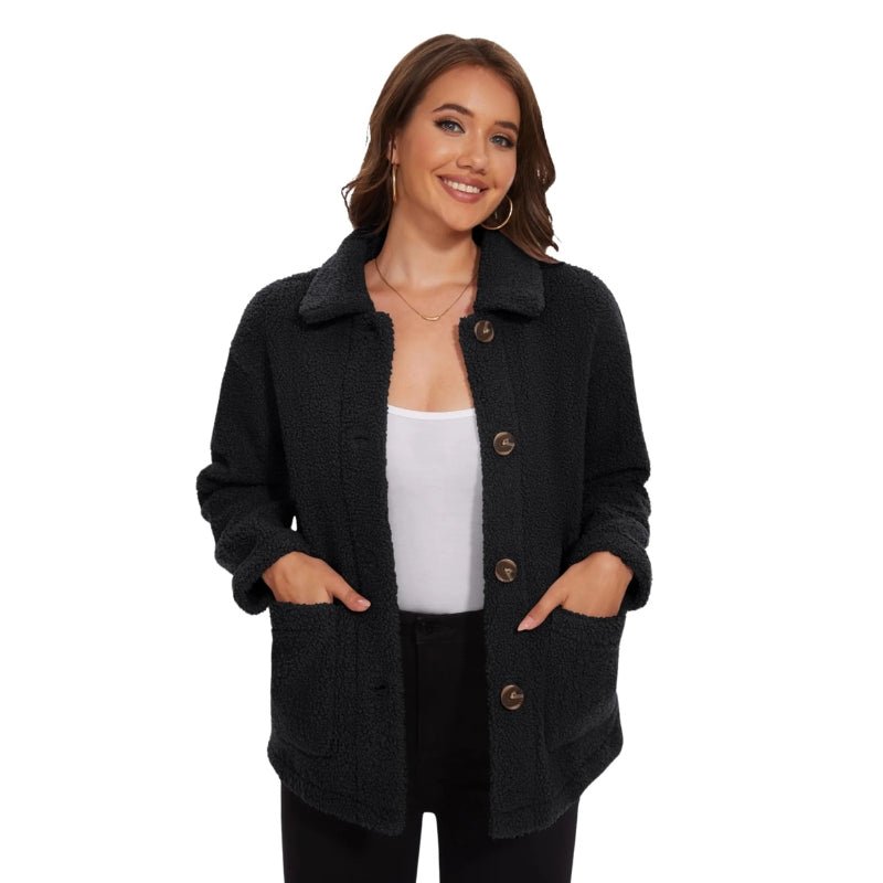 Chaqueta Nalu de terciopelo negra para mujer