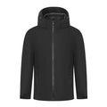 Chaqueta cortavientos deportiva térmica e impermeable para hombre negro