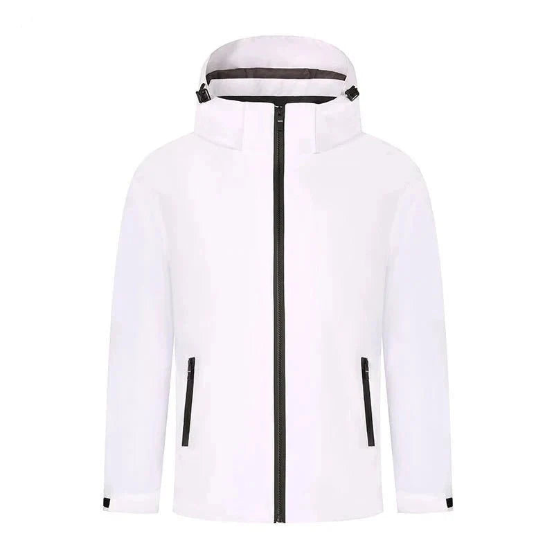 Chaqueta cortavientos deportiva térmica e impermeable para hombre bianco