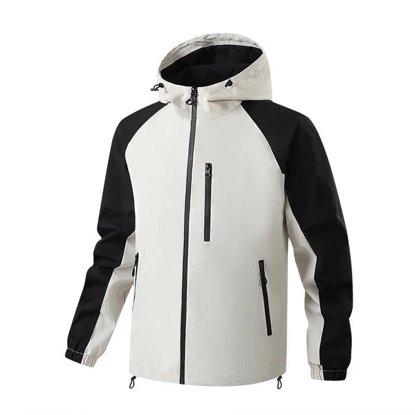 Chaqueta deportiva para hombre,
A prueba de viento, impermeable y térmico caqui.