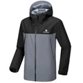 Chaqueta deportiva de hombre con capucha, bolsillo interior y
A prueba de viento, térmico y resistente al desgaste. Gris/negro