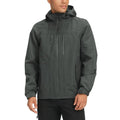 Chaqueta Cortavientos para Hombre, de secado rápido; Transpirable e impermeable, con capucha desmontable; Gris.