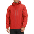 Chaqueta Cortavientos para Hombre, de secado rápido; Transpirable e impermeable, con capucha desmontable; Rojo.