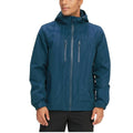 Chaqueta Cortavientos para Hombre, de secado rápido; Transpirable e impermeable, con capucha desmontable; Azul.