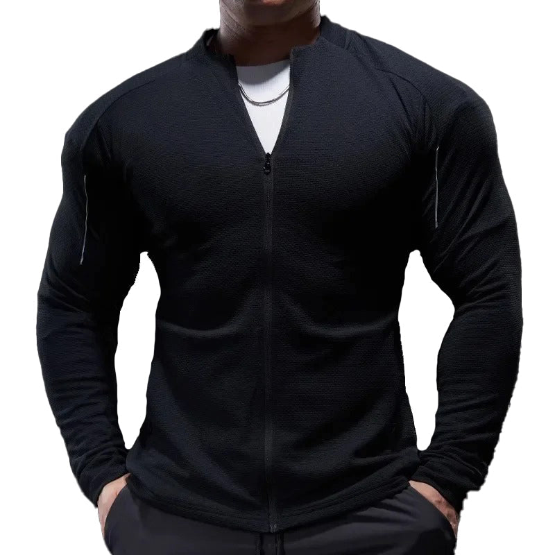 Chaqueta Cortavientos para Hombre, Ligera, Fina y Transpirable, negro.