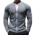 Chaqueta Cortavientos para Hombre, Ligera, Fina y Transpirable, gris.