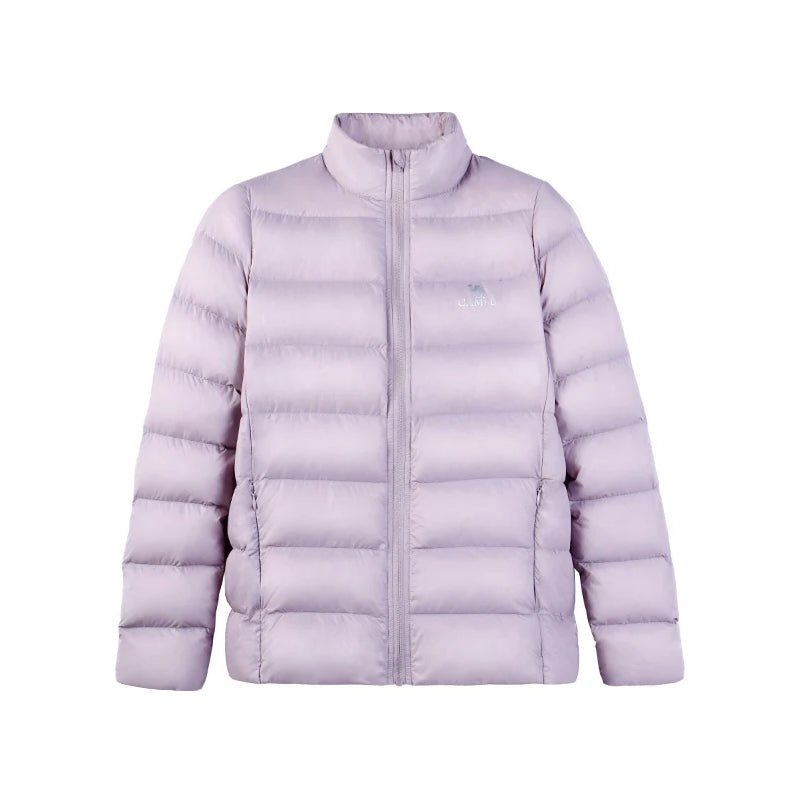 Chaqueta térmica de pluma de ganso para mujer lilas