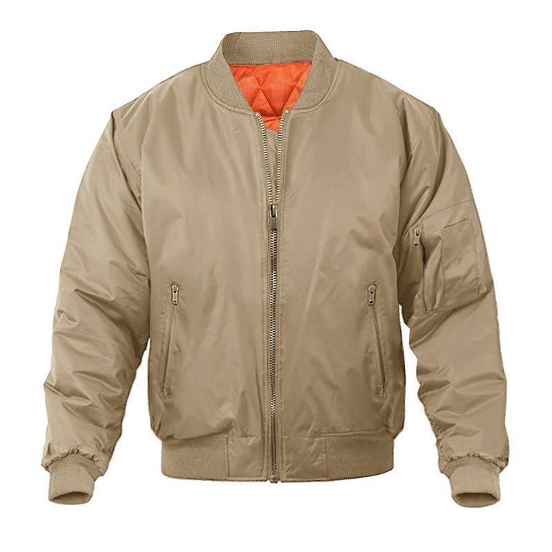 Chaqueta acolchada forrada para hombre caqui