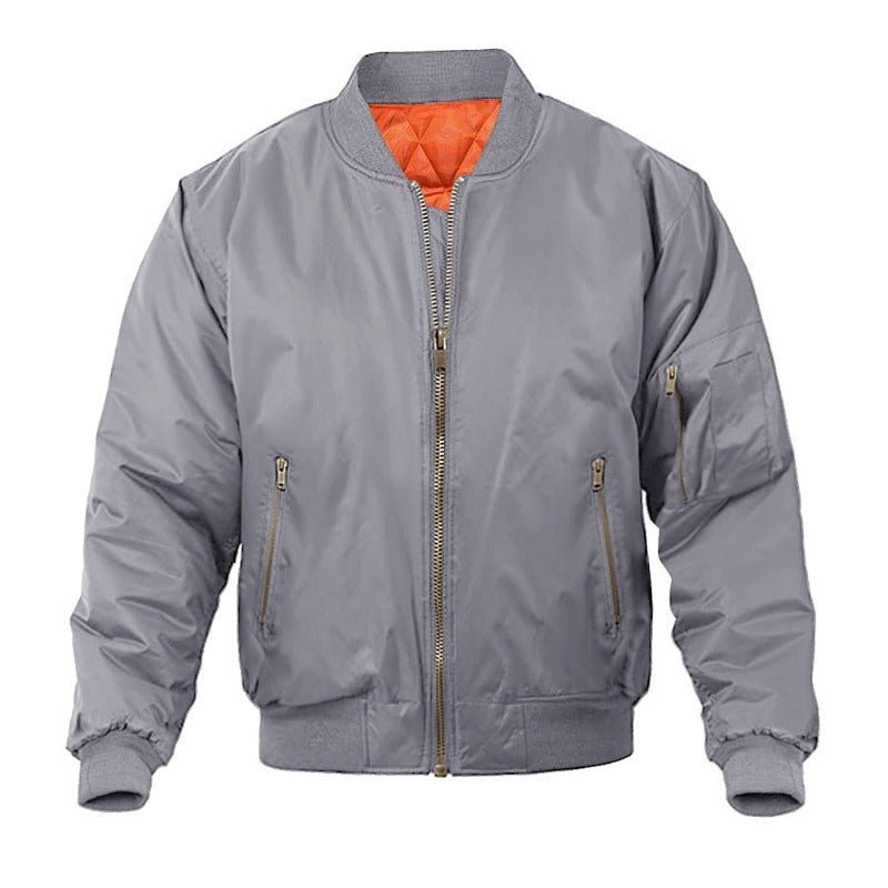 Chaqueta acolchada forrada para hombre gris claro