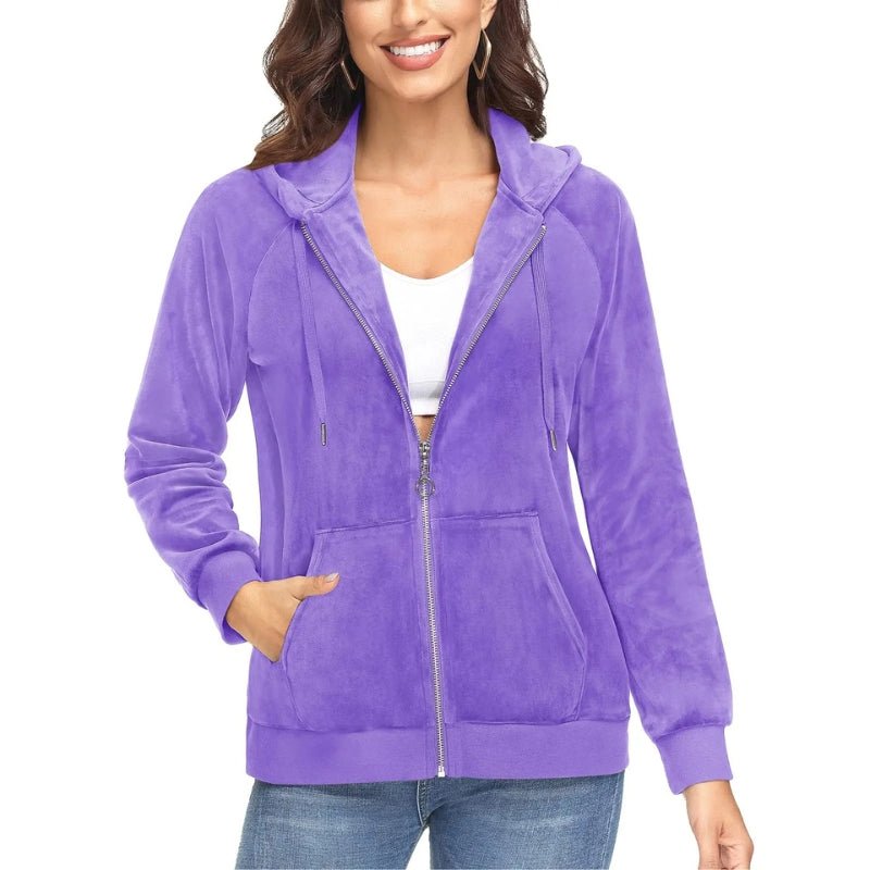 Chaqueta Berta de felpa suave para mujer lilas