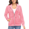 Chaqueta Berta de felpa suave para mujer rosa