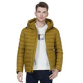 Chaqueta Breno acolchada con capucha de hombre amarillo