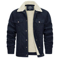 Chaqueta Cameron de terciopelo forrada en polar Sherpa para hombre azul