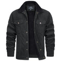 Chaqueta Cameron de terciopelo forrada en polar Sherpa para hombre gris oscuro