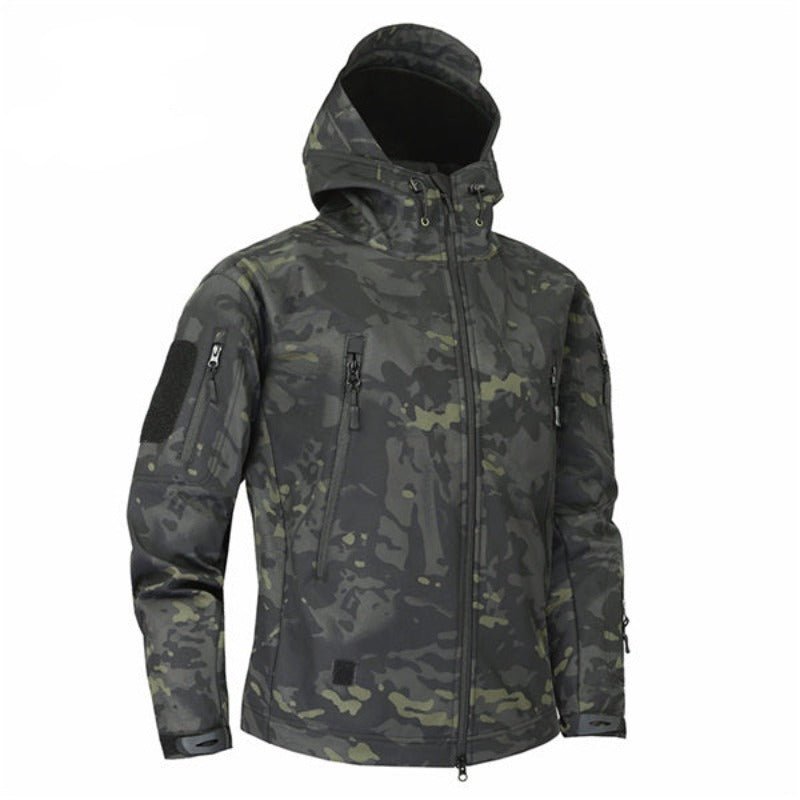 Chaqueta de Camuflaje para hombre con múltiples bolsillos impermeables 02