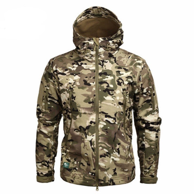 Chaqueta de Camuflaje para hombre con múltiples bolsillos impermeables 03