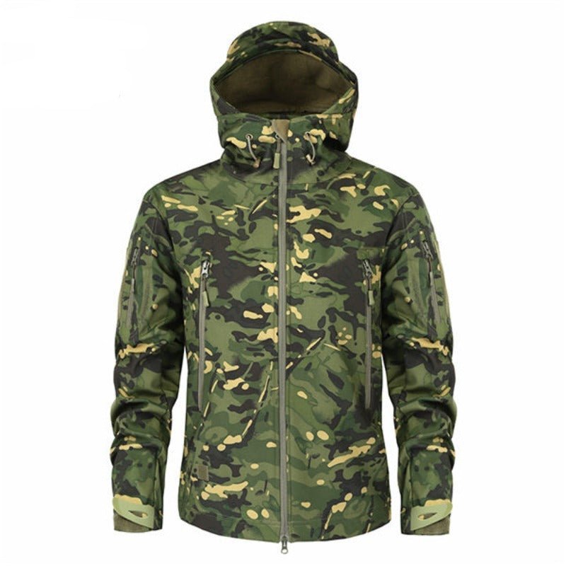 Chaqueta de Camuflaje para hombre con múltiples bolsillos impermeables 01